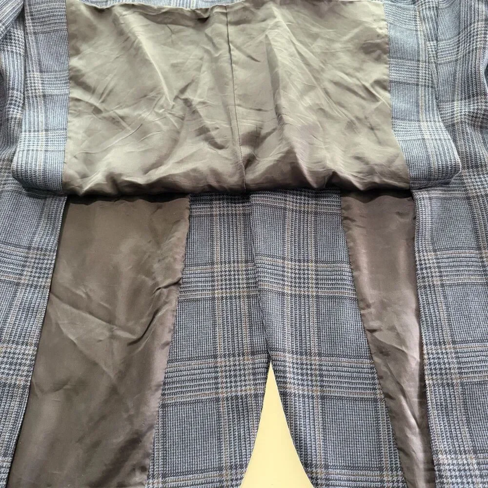 Loro Piana Blazer Mens 46L 100% Cashmere Blue Glen Plaid Jack Victor Selbywood